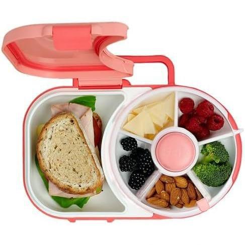 Rotating Snack Organizer with Lid for Kids