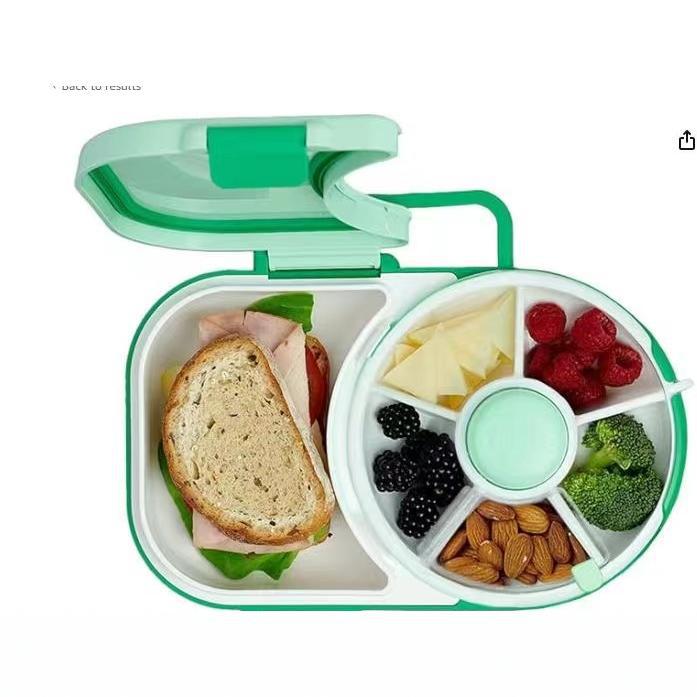 Rotating Snack Organizer with Lid for Kids