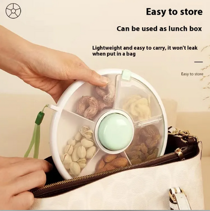 Rotating Snack Organizer with Lid for Kids